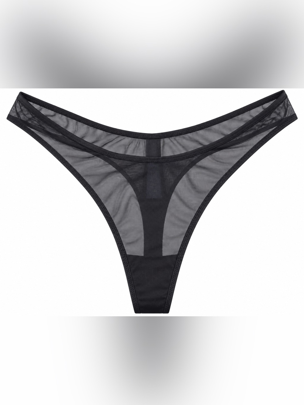 Skims Ultra Fine Mesh Thong in Black NWT large